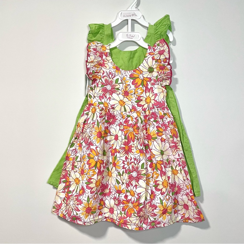 NWT Sigrid Olsen (Set Of 2) Ruffle Sleeve Back-Bow Dress (size 5)